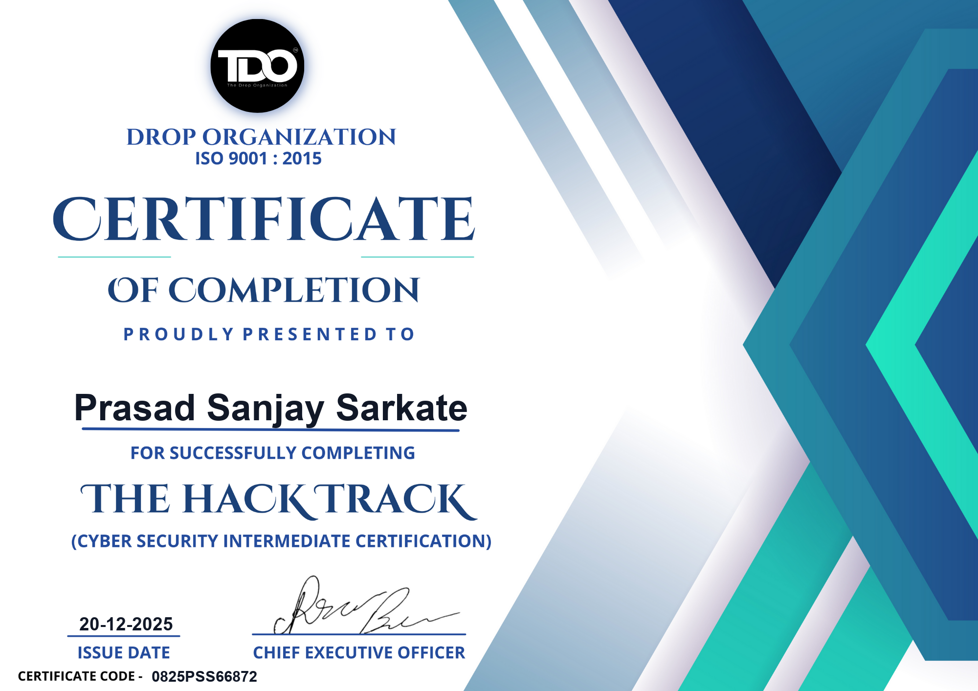 Certificate preview
